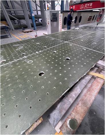 Plancher SVR/PRV en cours d'usinage